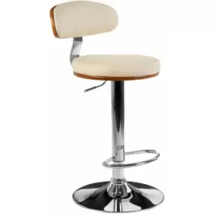 Image of Bentwood Cream Bar Chair with Oval Back - Premier Housewares