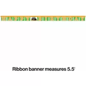 Image of Happy Tractor Time Jointed Birthday Banner
