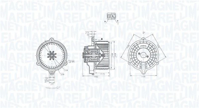 Image of MAGNETI MARELLI Heater blower motor MAGNETI MARELLI 069412384010