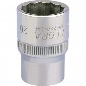 Image of Elora 1/2" Drive Bi Hexagon Socket Metric 1/2" 20mm