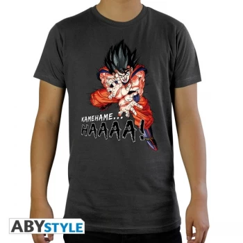 Image of Dragon Ball - "DBZ/ Kamehameha" Mens XS SS T-Shirt - Dark Grey - Basic