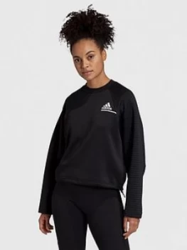 Image of adidas Zne Cold Ready Crew, Black, Size XS, Women