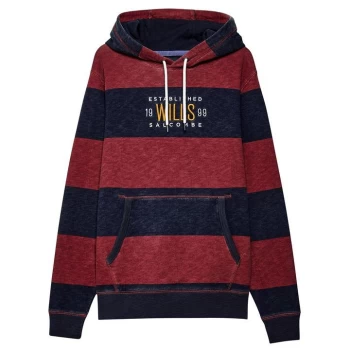 image of Jack Wills Wrightworth Stripe Hoodie - Red