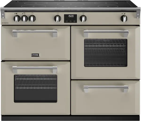 image of Stoves Richmond Deluxe ST DX RICH D1100Ei TCH PM Electric Range Cooker with Induction Hob - Porcini Mushroom - A Rated