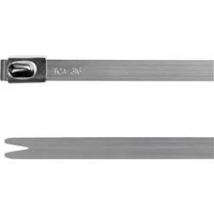 Image of Cable tie 127mm Silver Ball lock HellermannTyton