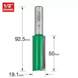 Image of Trend CRAFTPRO Two Flute Straight Router Cutter 19.1mm 50mm 1/2"