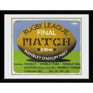 Image of Transport For London Rugby 12" x 16" Framed Collector Print