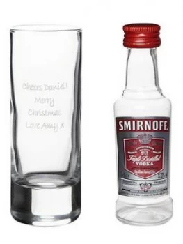 image of Personalised Shot Glass With Miniature Vodka, Women