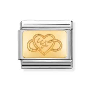 Image of Nomination Classic Gold Engraved Heart Charm