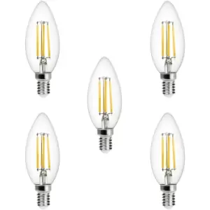 Image of Light Bulb E14 Small Edison Screw Filament LED Natural White - 5 Pack - Litecraft