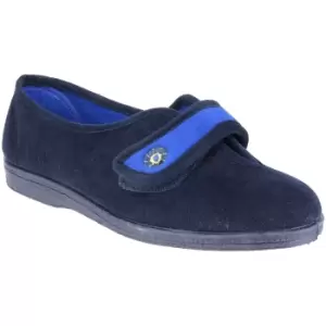 Image of Mirak Andrea Touch Fastening Slipper / Womens Slippers / Ladies Slippers (4 UK) (Navy)