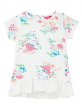 Joules Toddler Girls Lulabelle Peplum Top - White, Size Age: 1 Year, Women