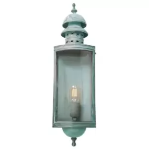 image of Outdoor IP44 Wall Light Sconce Verdigris LED E27 100W Bulb External d00475