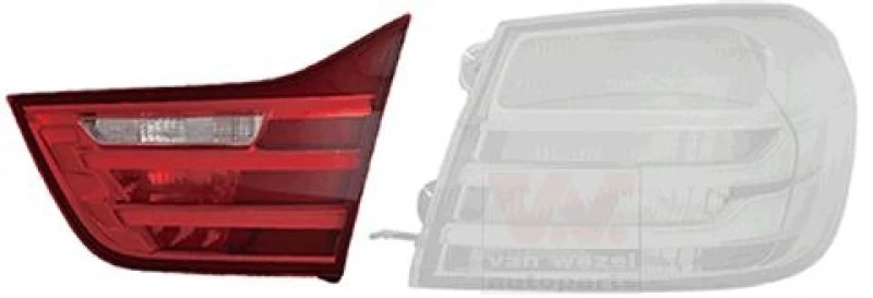 Image of VAN WEZEL 0624924U Rear light Inner Section, with bulb holder, Right Combination Rearlight (391)