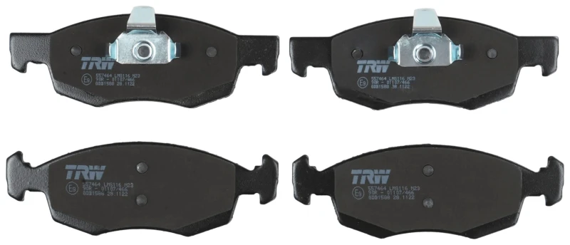 Image of TRW GDB1588 Brake pad set not prepared for wear warning indicator Brake Pad Set,disc brake (402)