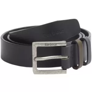 Image of Barbour Mens Argyll Leather Belt Black Large