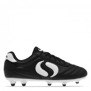 Image of Sondico Strike Firm Ground Juniors Football Boots - Black/White