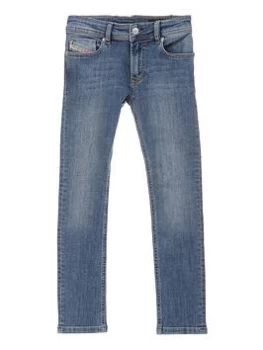 Image of Diesel Boys Sleenker Skinny Super Stretch Jean - Blue Size Age: 12 Years