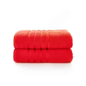 image of The Lyndon Company Chelsea 2 Pack Bath Sheet - Orange