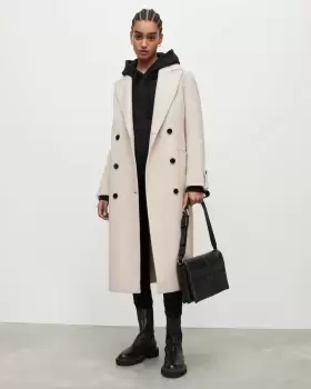 Image of AllSaints Millie Wool Blend Coat