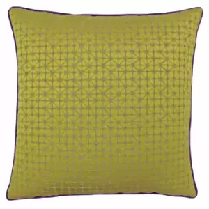 image of Paoletti Pimlico Polyester Filled Cushion Gold/Purple