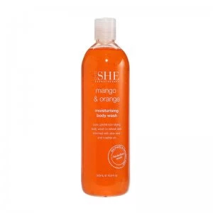 image of Om SHE Aromatherapy Mango & Orange Body Wash 500ml