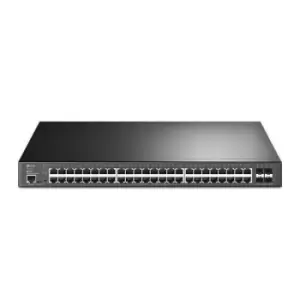 TP Link JetStream 48-Port Gigabit and 4-Port 10GE SFP+ L2+ Managed Switch with 48-Port PoE+