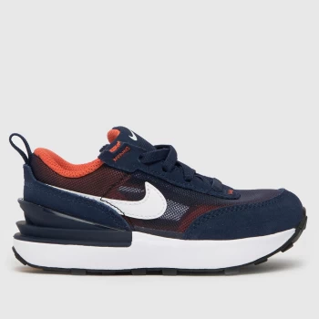 Image of Nike Navy & Orange Waffle One Boys Toddler Trainers