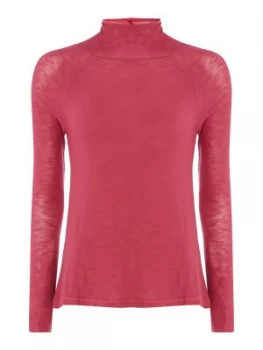 Free People Weekend Snuggle Roll Neck Top Red