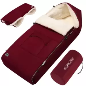 image of Baby Footmuff Bordeaux 90x60cm incl. Bag