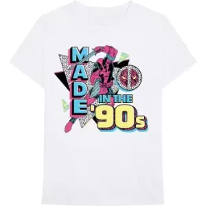 Image of Marvel Comics - Deadpool Made In The 90s Unisex XX-Large T-Shirt - White