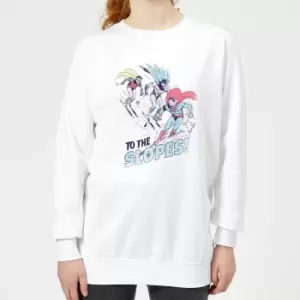 Image of DC To The Slopes! Womens Christmas Sweatshirt - White - L