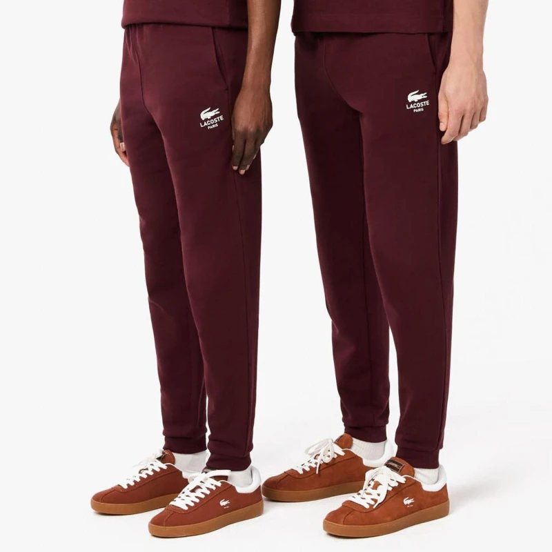 Image of Lacoste Tapered Leg Sweatpants Red Maroon male XS