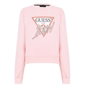 image of Guess Icon Sweater - Pink G6K6