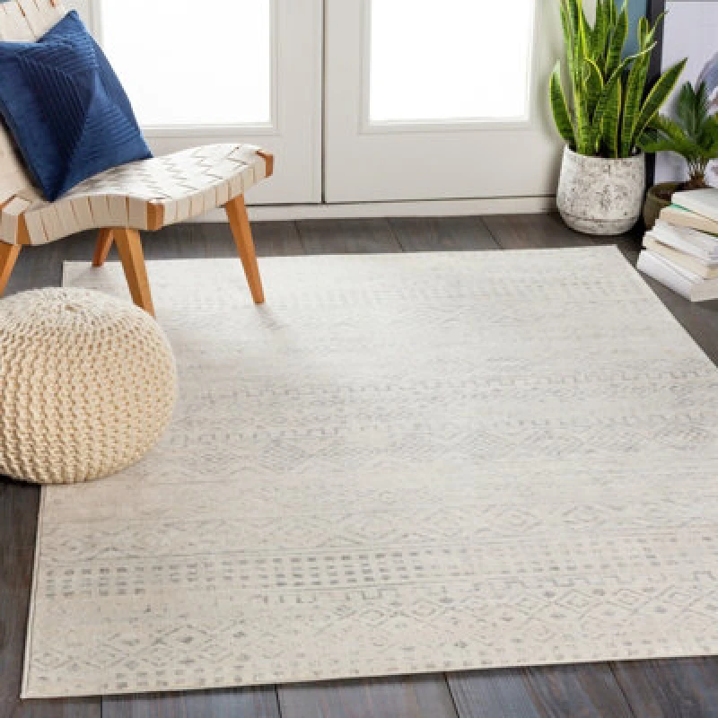 Image of Livabliss Berber Modern High Pile Cream Induja Area Rug 120 X 170 Cm - Easy Care, Non Shedding, Ideal For Living Room & Bedroom