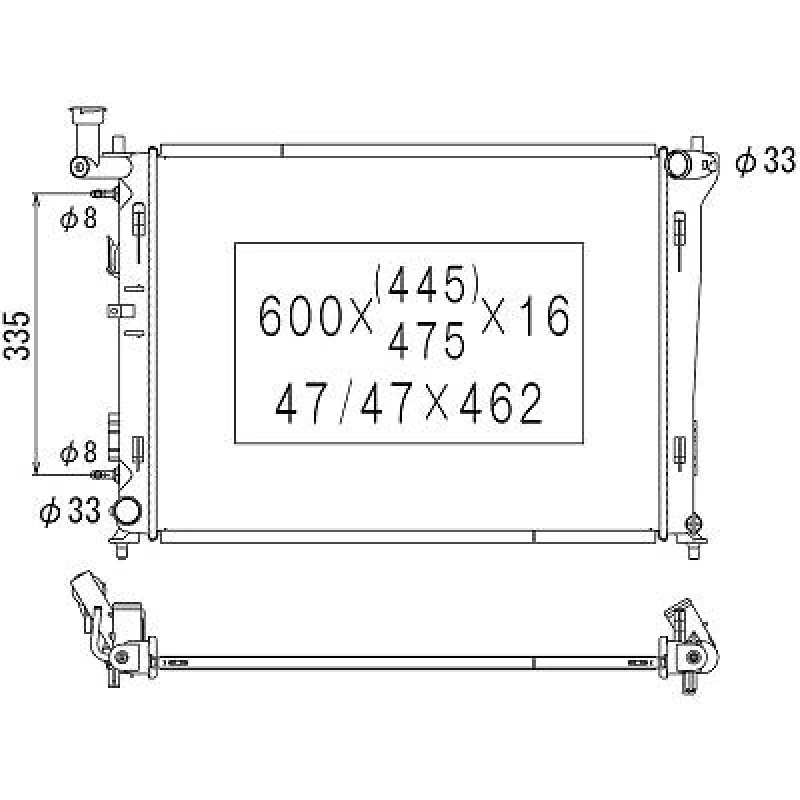 Image of Engine radiator DIEDERICHS DCM3697