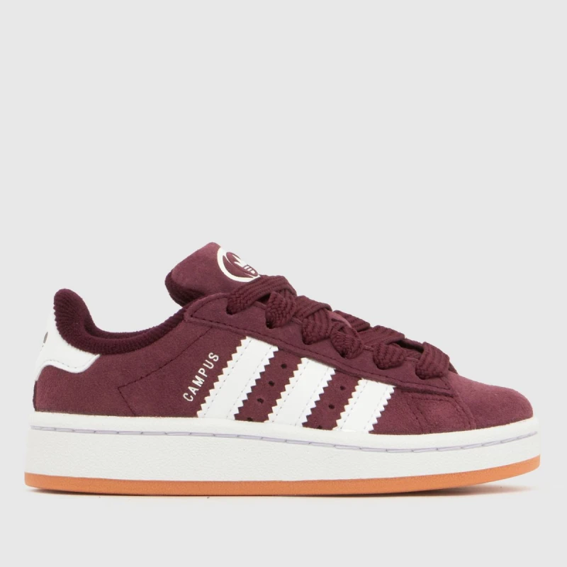 Image of adidas Originals Campus 00s Shoes Childrens Maroon/White female 2 (34)