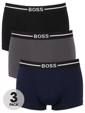 Image of BOSS Bodywear 3 Pack Trunks, Black/Navy/Grey Size XL Men
