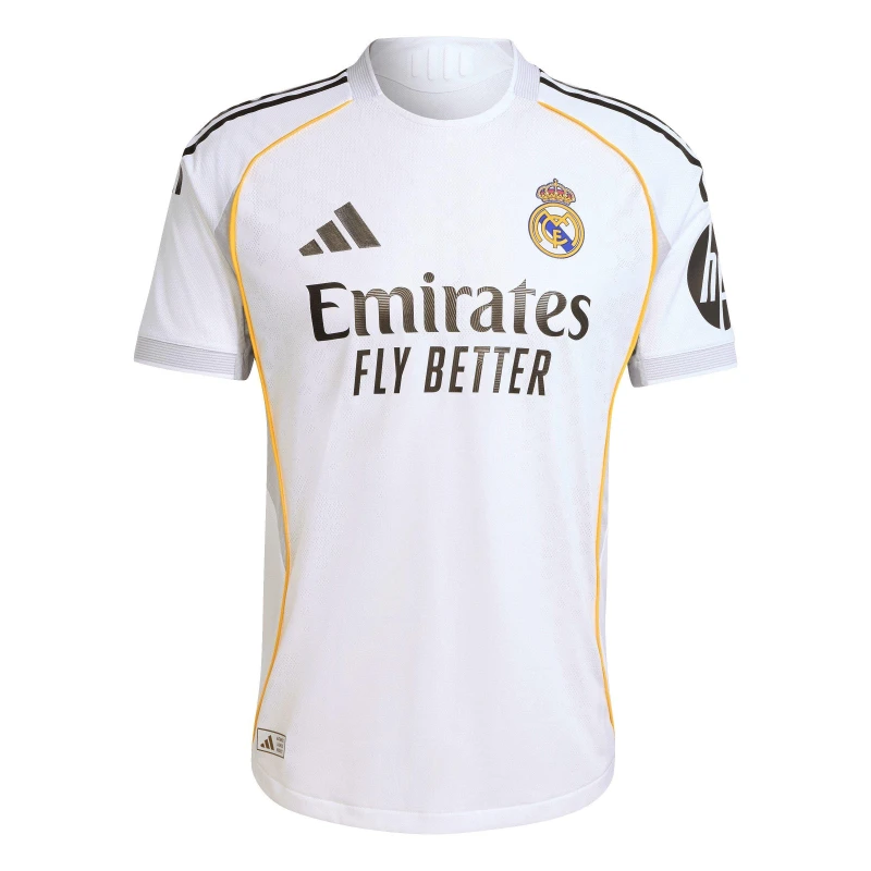 Image of adidas Real Madrid Authentic Home Shirt 2025 2026 Adults White male XL