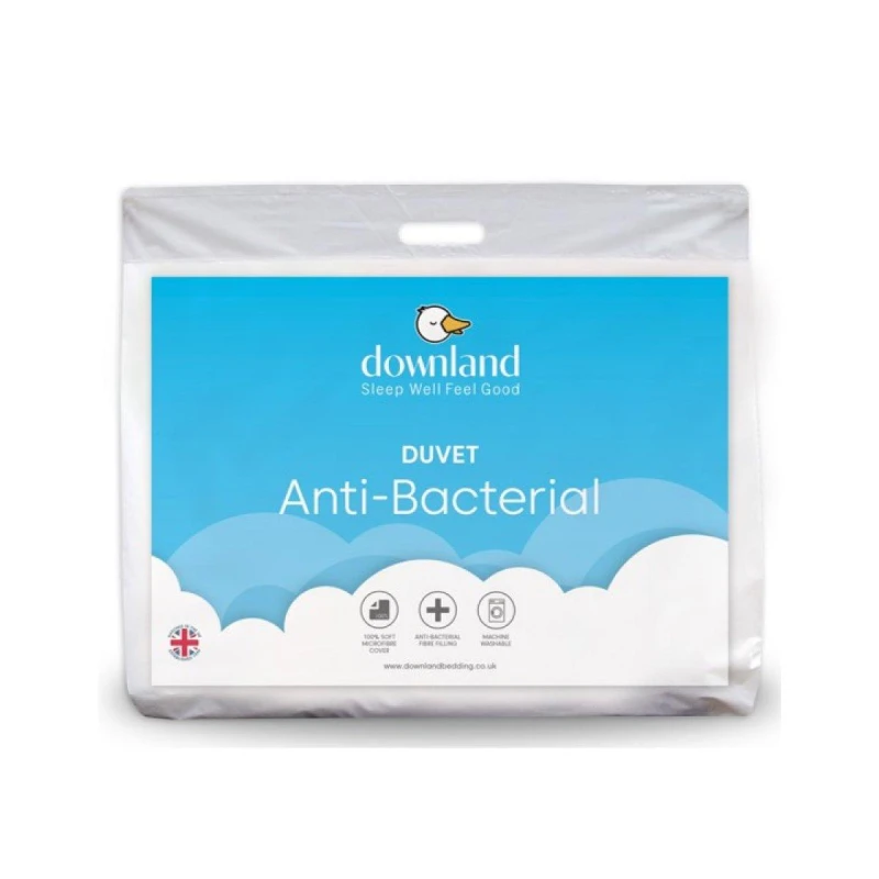 Image of Downland Anti-Bacterial 10.5 Tog Duvet White unisex Single