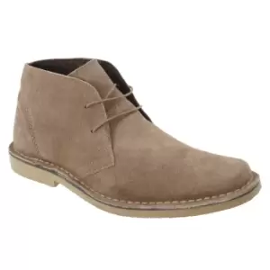 Image of Roamers Mens Real Suede Classic Desert Boots (10 UK) (Sand)