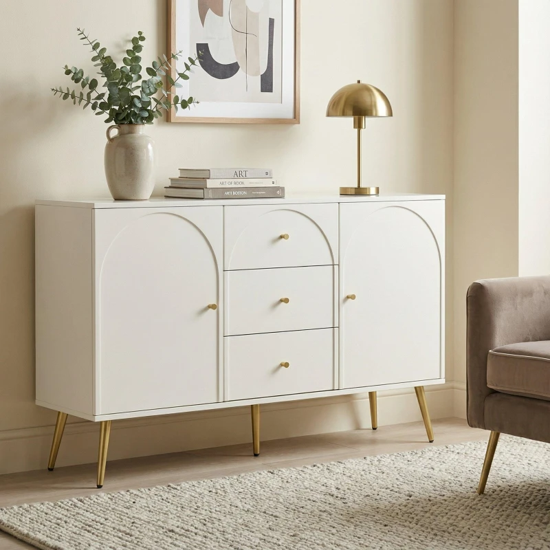Image of Urban Meuble Modern White Sideboard with Ample Storage White unisex One Size