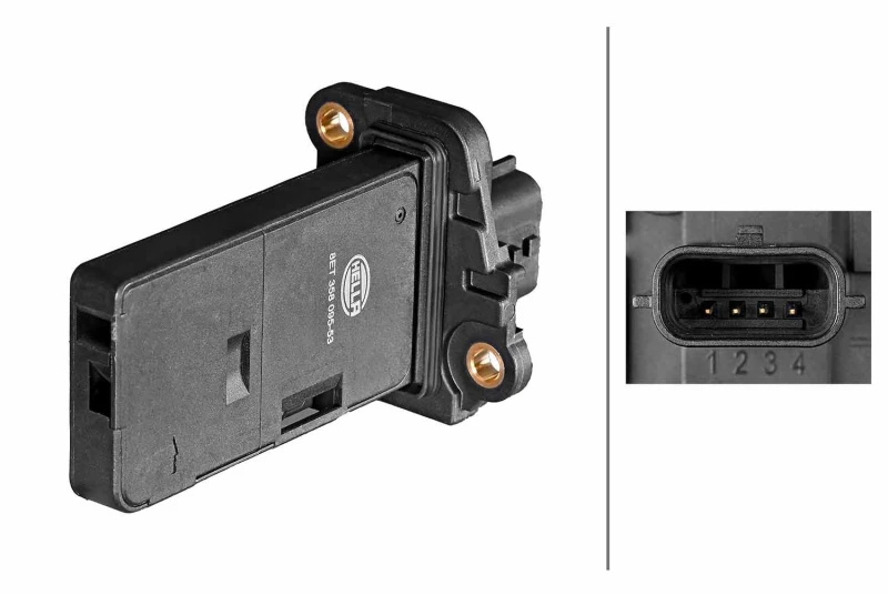 Image of HELLA Mass air flow sensor HELLA 8ET 358 095-531