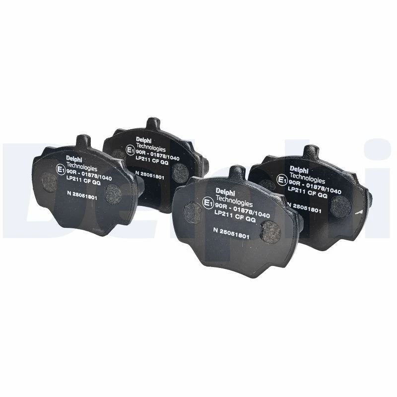 Image of DELPHI LP211 Brake pad set without accessories, with anti-squeak plate Brake Pad Set,disc brake (402)