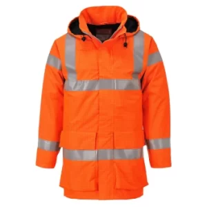 Image of Biz Flame Hi Vis Flame Resistant Rain Multi Lite Jacket Orange 3XL