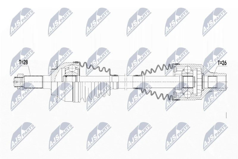 Image of NTY NPW-SU-017 Drive shaft Front Axle Right Drive Shaft (13)
