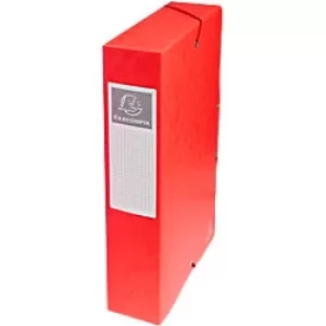 Image of Exacompta Elasticated Box File 60mm, A4, Red, Pack of 8