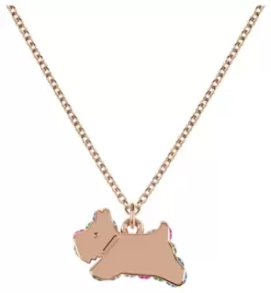 image of Radley 18ct Rose Gold Plated Dog Charm Necklace