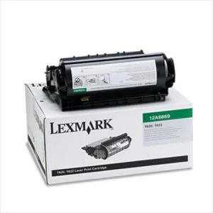 image of Lexmark 12A6869 Black High Capacity Prebate Label Toner