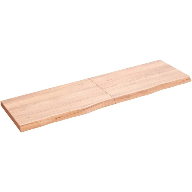 Image of Vidaxl Wall Shelf Light Brown 140X40X4cm Treated Solid Wood Oak, Brown 363702